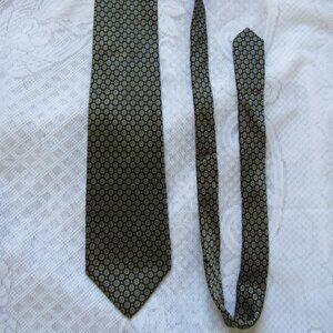 Laurant Benon Paris Men's Black 100% Silk Micro Print Tie Classic